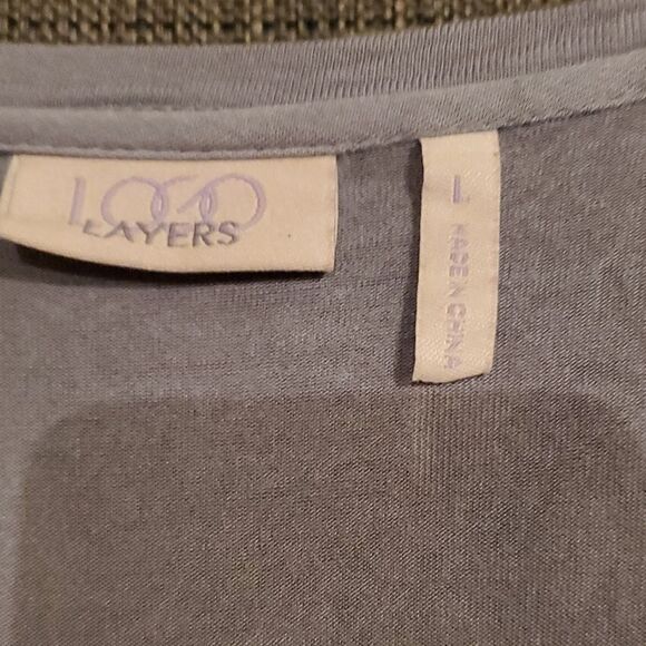 LogobLayers  by Lori Goldstein knitbtwin set with Mesh Trim L - Picture 3 of 6